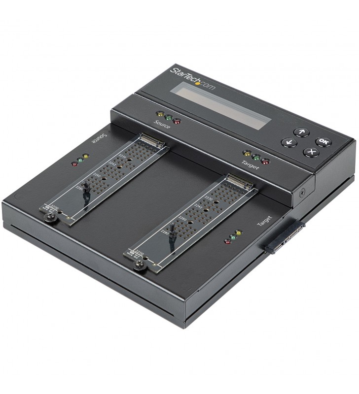 StarTech.com Duplicatore SSD/HDD M.2 SATA e M.2 Nvme - Clonatore/Eraser per dischi SSD Nvme M.2 PCIe AHCI - M.2 SATA -