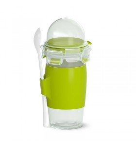 EMSA CLIP & GO Contenitore per il pranzo 0,45 L Plastica Verde, Trasparente 1 pz