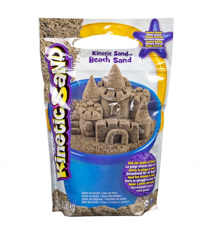 Kinetic Sand Sacchetto Sabbia Marrone - 1.36kg sabbia che non secca, dai 3 anni