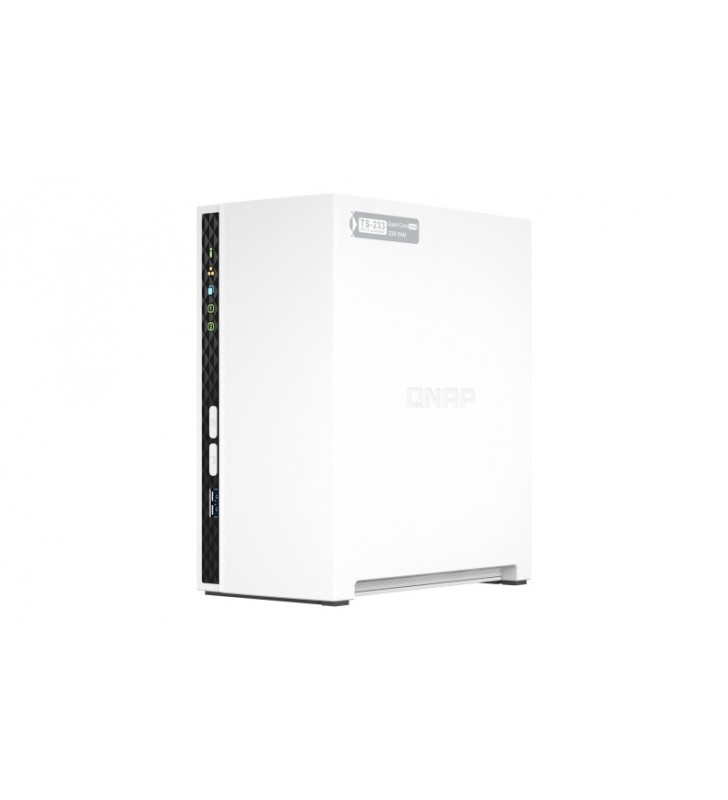 QNAP TS-233 sistema barebone per server Mini Tower Bianco