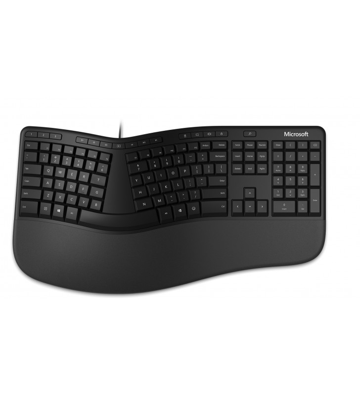Microsoft Ergonomic Keyboard tastiera USB Tedesco Nero