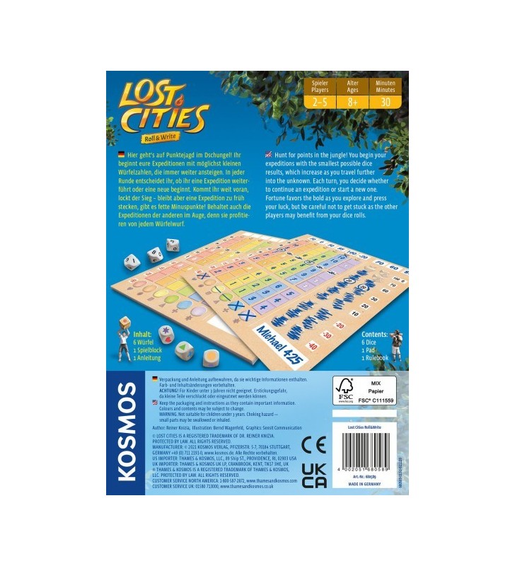 Kosmos 68058 gioco da tavolo Board game Travel/adventure