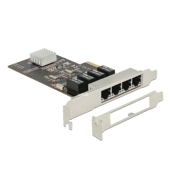 PCIe x4 Gigabit LAN 4x RJ45, LAN-Adapter