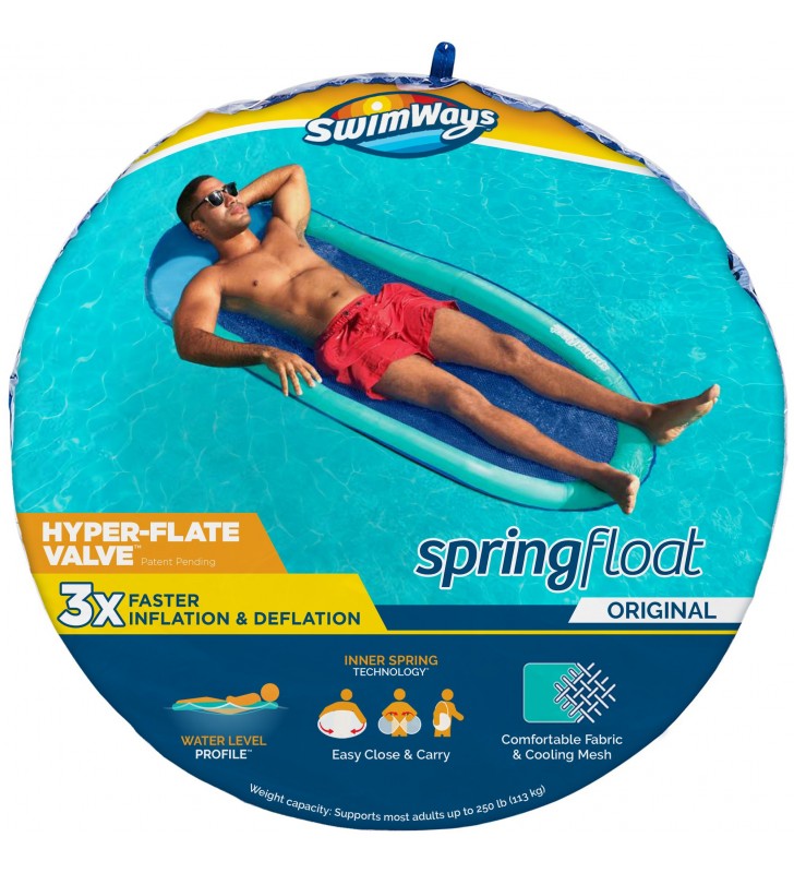 SwimWays , Materassino Gonfiabile per Piscina Spring Float con Valvola Hyper-Flate