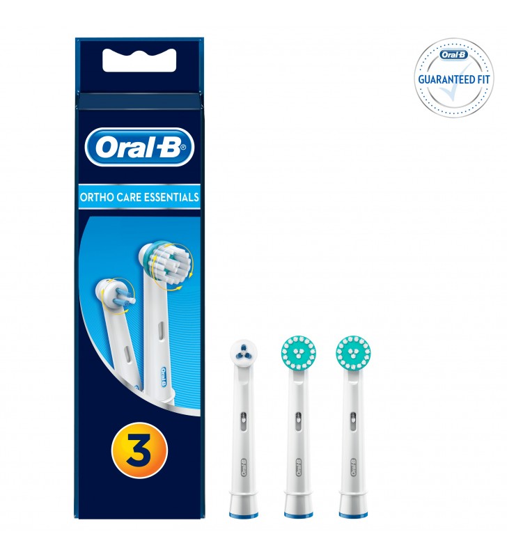 Oral-B Testina Di Ricambio Ortho Care Essentials, Confezione Da 3