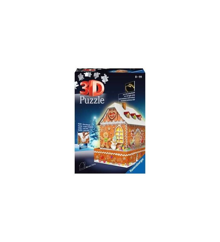 Ravensburger Christmas Gingerbread House Night Edition Puzzle 3D 216 pz Edifici