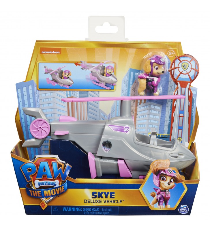 PAW Patrol , Veicolo e personaggio di SKYE da IL FILM da collezione, giocattoli per bambini dai 3 anni in su
