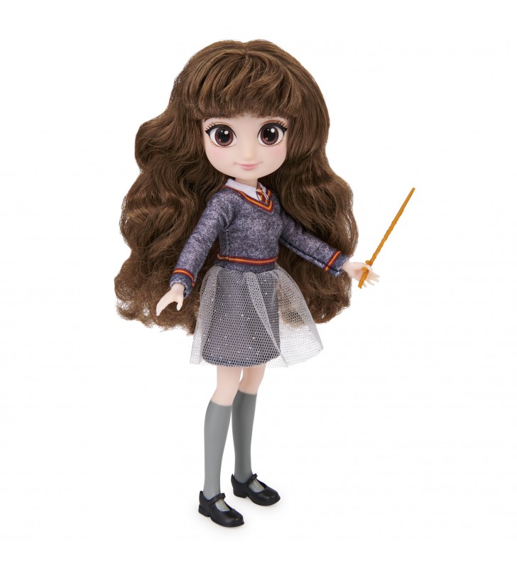 Wizarding World Bambola articolata Hermione Granger 20cm, con bacchetta e divisa di Hogwarts - dai 5 anni in su
