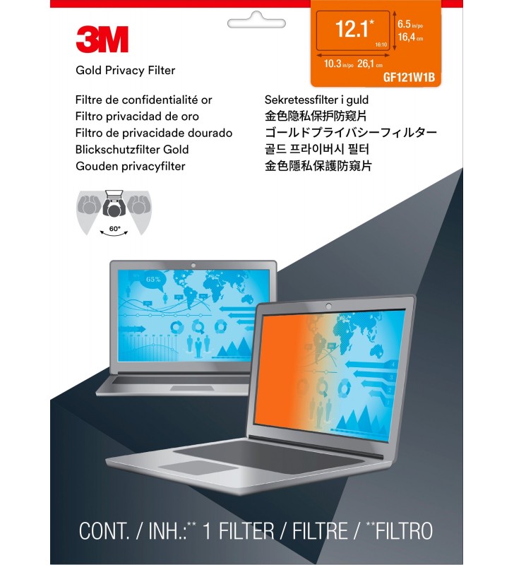 3M Filtro Privacy oro per laptop widescreen da 12,1” (16:10)