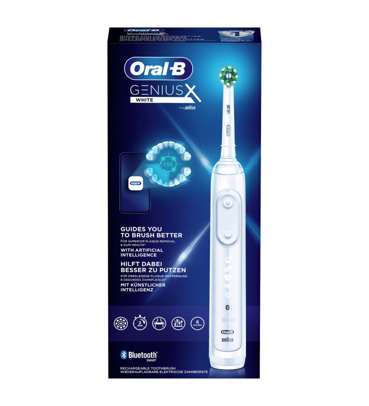 Oral-B Genius X 80354126 spazzolino elettrico Adulto Spazzolino oscillante Bianco