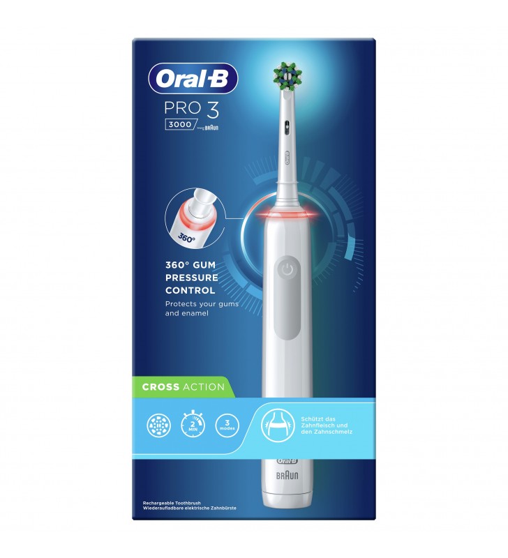 Oral-B PRO 80332091 spazzolino elettrico Adulto Grigio, Bianco