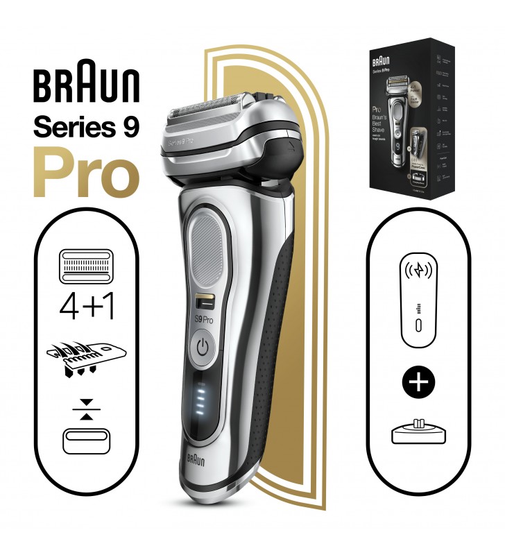 Braun Series 9 Pro 9426s Rasoio Elettrico Barba, Testina Con Rifinitore ProLift 4+1, PowerCase, Batteria Da 60 Minuti, Wet&Dry