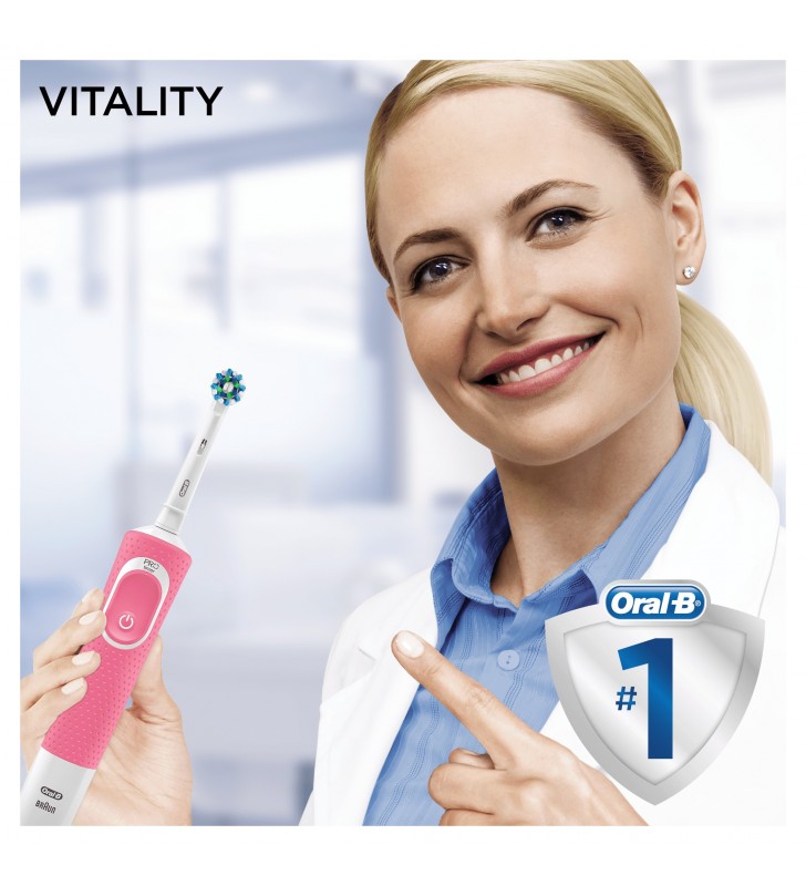 Oral-B Vitality Spazzolino Elettrico Ricaricabile 100 CrossAction Rosa