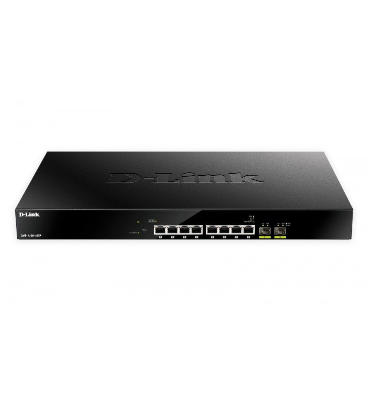 D-Link DMS-1100-10TP switch di rete Gestito L2 2.5G Ethernet (100/1000/2500) Supporto Power over Ethernet (PoE) 1U Nero