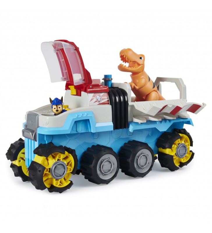 PAW Patrol , Dino Patroller veicolo motorizzato con Chase e T. Rex, dotato di ruote extra-large, per i bambini dai 3 anni in su