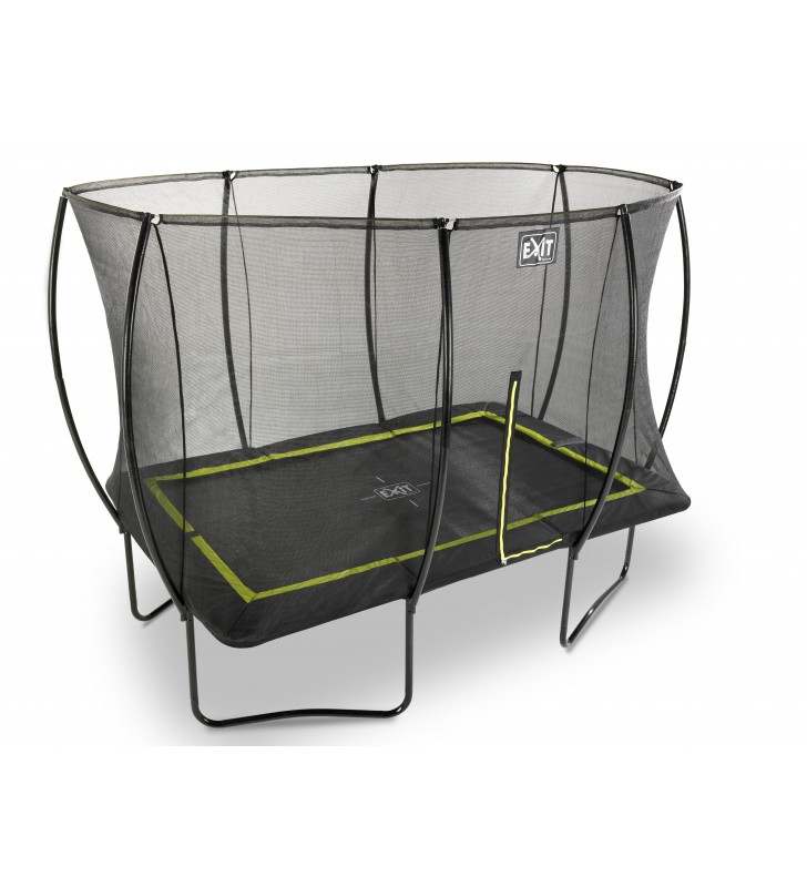 EXIT Silhouette trampoline 244x366cm - black Esterno Rettangolare Molla elicoidale Trampolino fuori terra