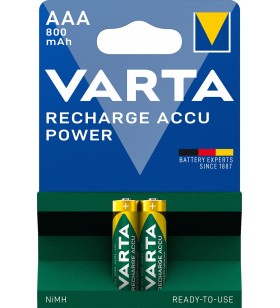 Varta Power Accu AAA 800 mAh Batteria ricaricabile Mini Stilo AAA Nichel-Metallo Idruro (NiMH)