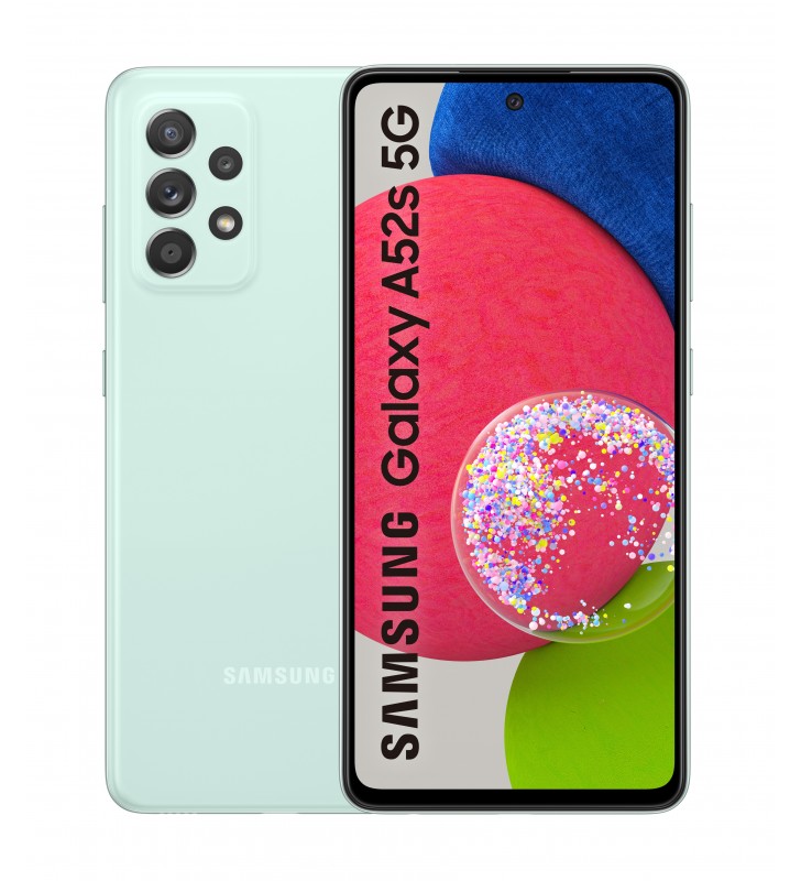 Samsung Galaxy A52s 5G SM-A528B 16,5 cm (6.5") Dual SIM ibrida Android 11 USB tipo-C 6 GB 128 GB 4500 mAh Colore menta