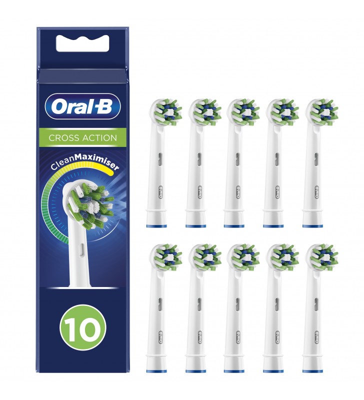 Oral-B CrossAction 81730430 testina per spazzolino 10 pz Bianco