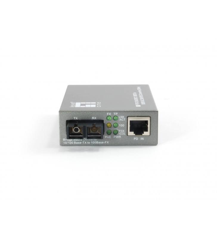 LevelOne FVT-0104TXFC convertitore multimediale di rete 100 Mbit/s Modalità singola Nero