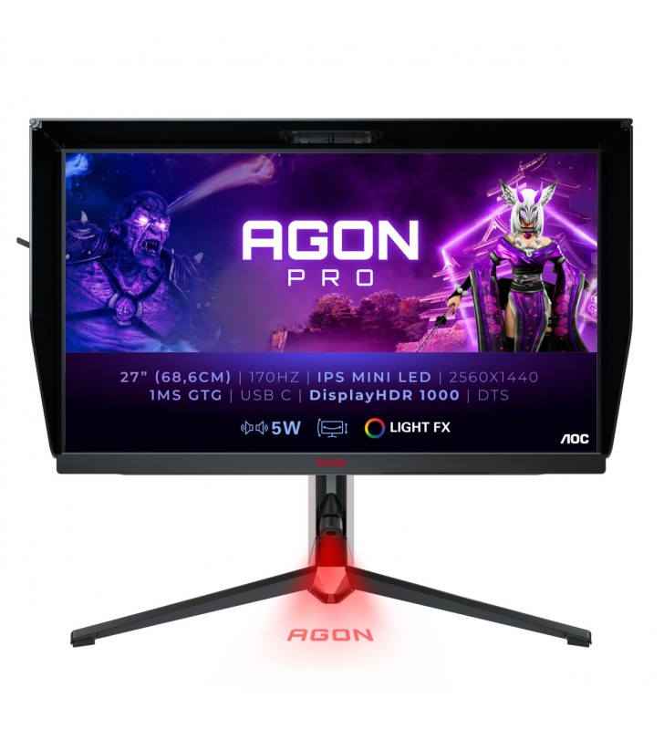 AOC AG274QXM Monitor PC 68,6 cm (27") 2560 x 1440 Pixel Quad HD LED Nero, Rosso