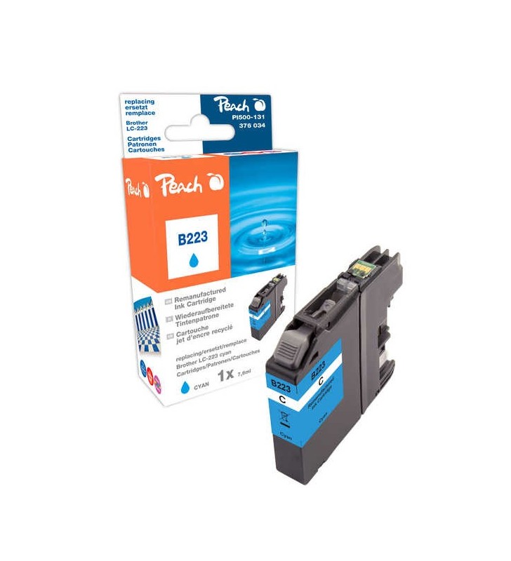 Peach PI500-131 cartuccia d'inchiostro 1 pz Compatibile Resa standard Ciano