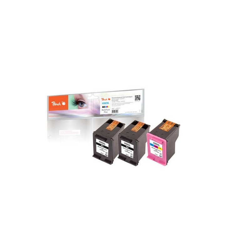 Peach PI300-660 cartuccia d'inchiostro 3 pz Compatibile Nero, Ciano, Magenta, Giallo