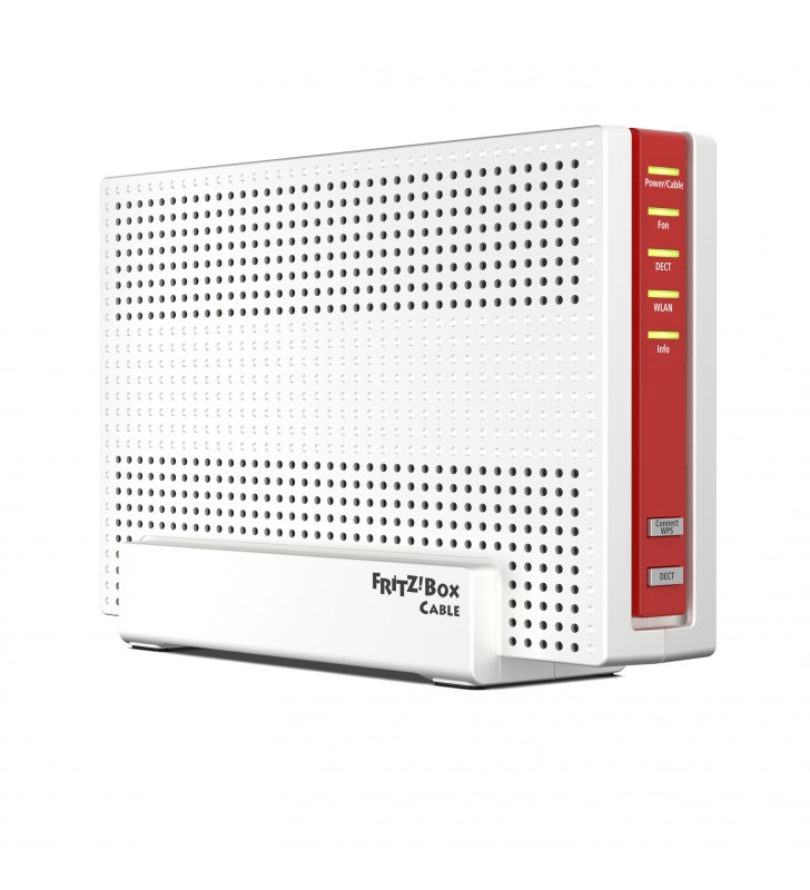 AVM FRITZ!Box 6591 Cable Int. for Luxembourg router wireless Gigabit Ethernet Dual-band (2.4 GHz/5 GHz) Rosso, Bianco