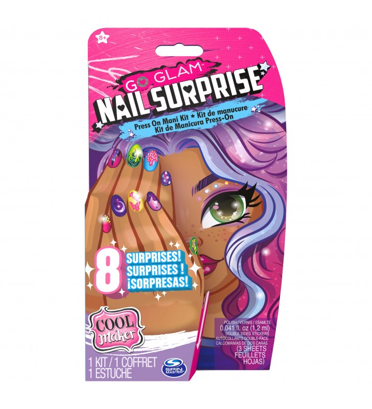 Cool Maker , GO GLAM kit unghie finte Nail Surprise, contenuto a sorpresa, per bambine dagli 8 anni in su