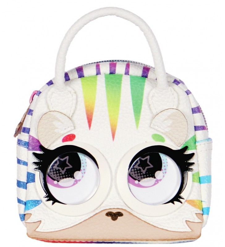 Purse Pets Micro, pochette alla moda Tigre Roarin’ Rainbow con occhi che ruotano