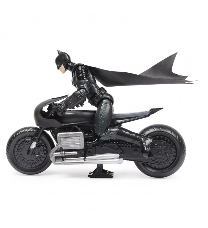 DC Comics Confezione con Batman e Batcycle, oggetto da collezione del film The Batman, giocattoli per bambini e bambine dai 4