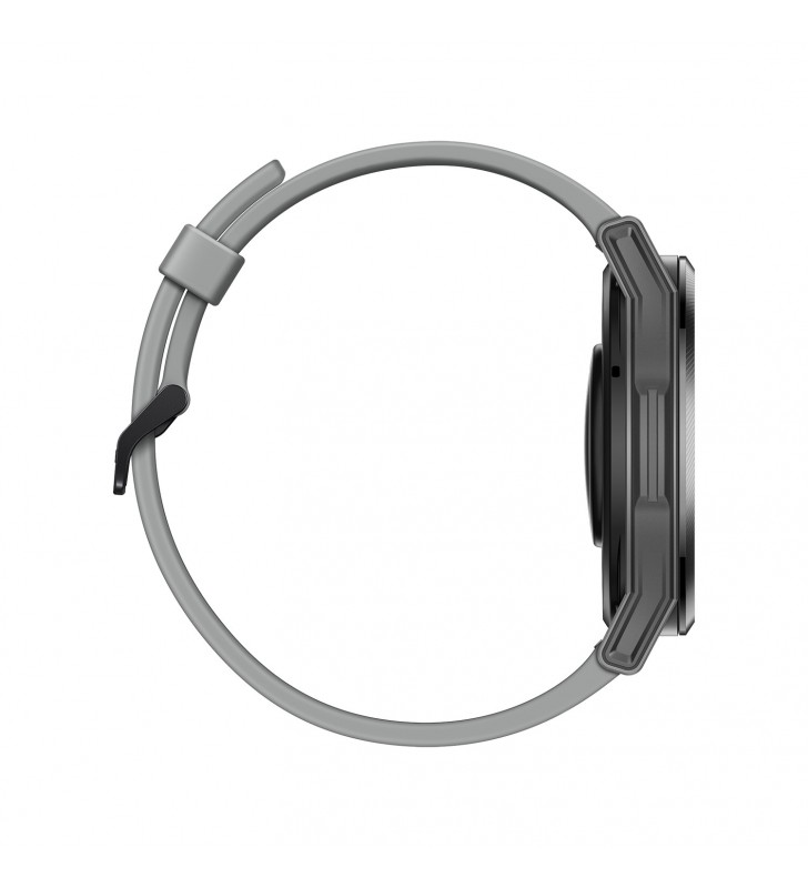 Huawei WATCH GT Runner-B19A,Grey Durable Polymer Fiber Case, Grey Soft Silicone Strap