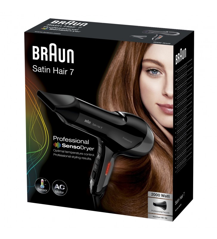 Braun Satin Hair 7 HD780 Professional SensoDryer - Asciugacapelli Con Motore AC