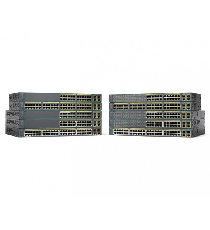 Cisco Catalyst WS-C2960+24PC-S switch di rete Gestito L2 Fast Ethernet (10/100) Supporto Power over Ethernet (PoE) Nero