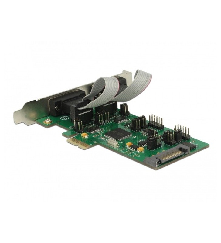 PCI Express Karte  3 x Seriell RS-232 + 1 x TTL 3,3 V / RS-232, Schnittstellenkarte