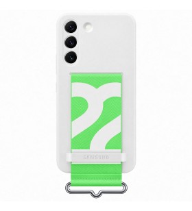 Samsung Silicone Cover con Strap per Galaxy S22, White