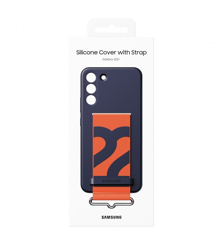 Samsung Silicone Cover con Strap per Galaxy S22+, Navy