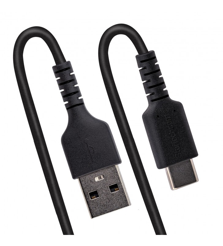 StarTech.com Cavo USB C Ricarica Veloce da 1m Cavetto USB tipo C 2.0 Spiralato di Alimentazione e Sincronizzazione Cavo