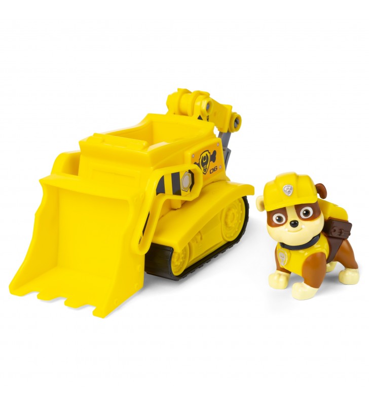 PAW Patrol , bulldozer di Rubble con personaggio da collezione, per bambini dai 3 anni in su