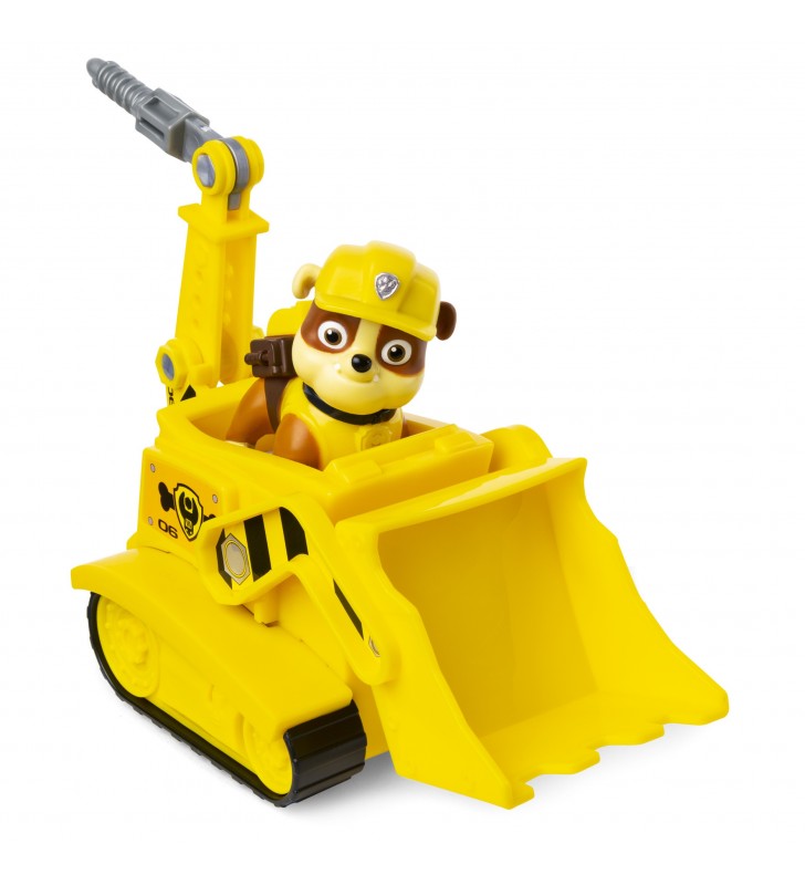 PAW Patrol , bulldozer di Rubble con personaggio da collezione, per bambini dai 3 anni in su