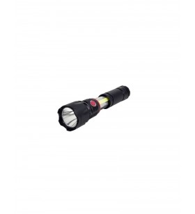 Lanterna Arcas metalica 1 LED + 1 LED COB laterala + magnet  utilizeaza 4 x AAA R3
