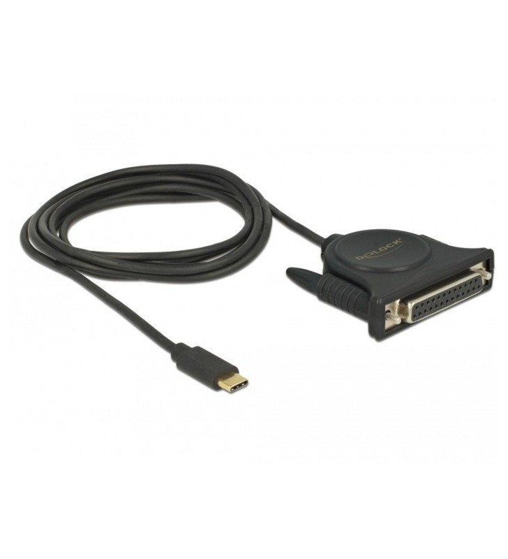 USB-C 2.0 Stecker  1x Parallel DB25 Buchse, Kabel