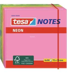 Neon Notes, 6 x 80 Blatt, Aufkleber