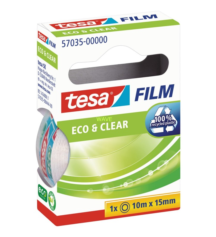 tesafilm eco & clear, 1 Rolle, 15mm, Klebeband