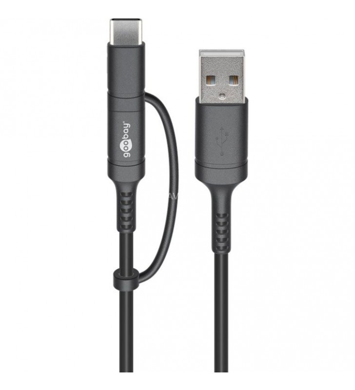 Lade- und Synchronisations-Kombikabel USB-A  Micro-USB / USB-C