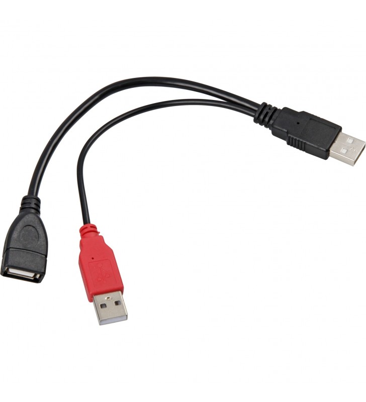 USB Y-Kabel 2x Stecker A  Buchse A