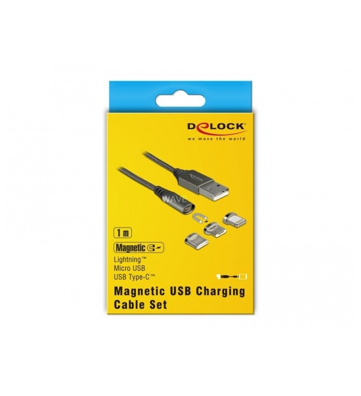Magnetisches USB Ladekabel-Set für Lightning / Micro USB / USB-C