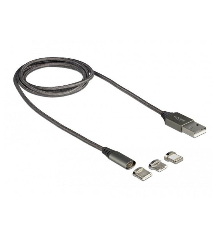 Magnetisches USB Ladekabel-Set für Lightning / Micro USB / USB-C