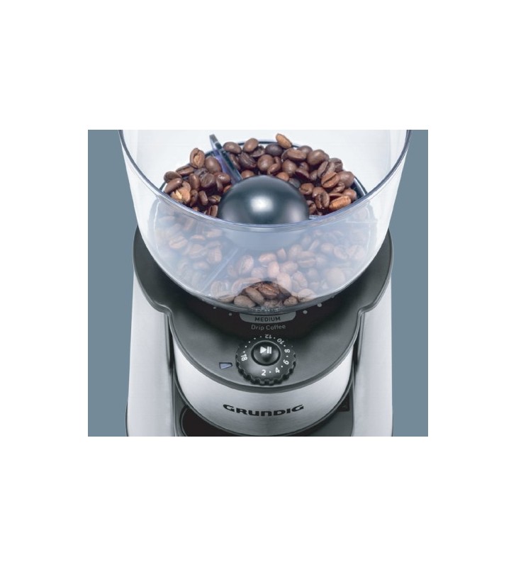 Grundig CM 6760 macina caffé Nero, Acciaio inossidabile