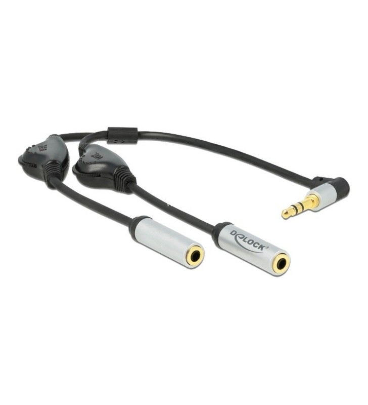 Audio Splitter Klinkenstecker 3,5mm  2x Klinkenbuchse 3,5mm, Y-Kabel